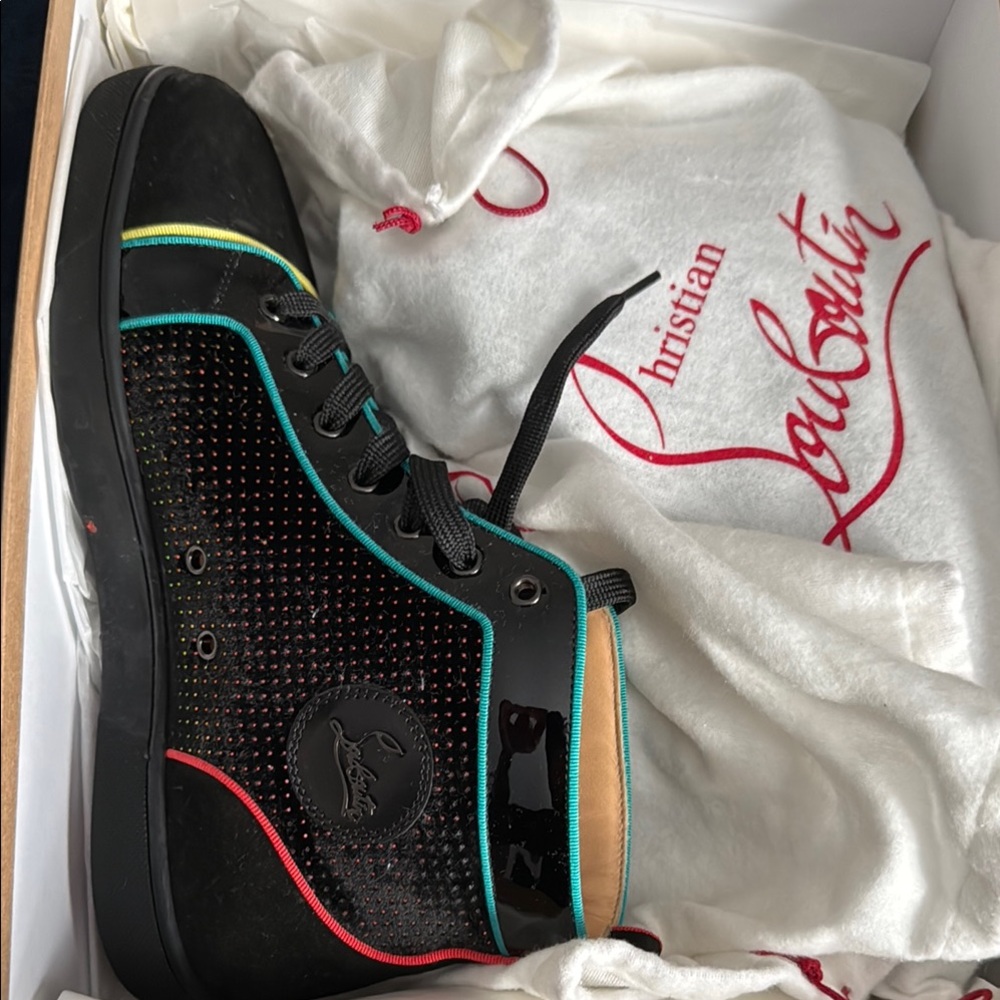 Christian Louboutin Black High-Top Sneakers